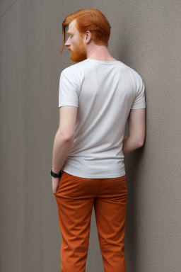 Belgian young adult male with  ginger hair