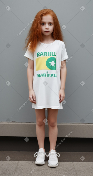 Brazilian child female with  ginger hair