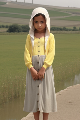 Emirati child girl with  gray hair