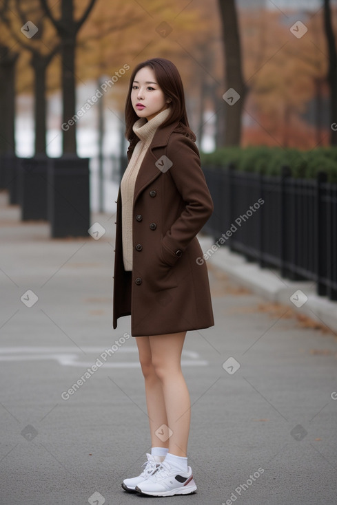 Korean adult female with  brown hair