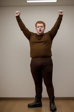 Spanish teenager boy with  ginger hair