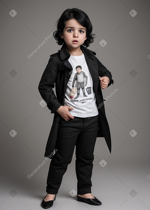 Macedonian infant boy with  black hair