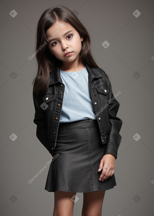 Child female with  brown hair