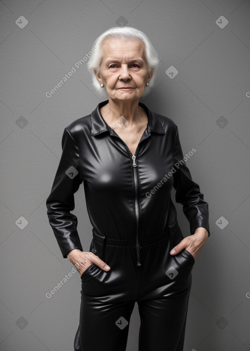 Swiss elderly female with  black hair