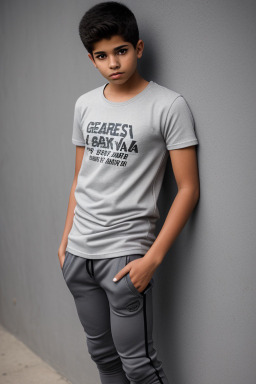 Nicaraguan teenager boy with  gray hair