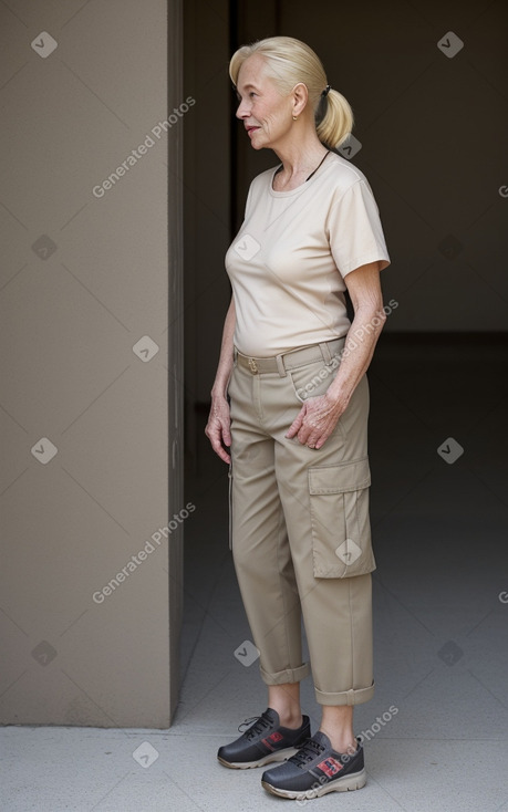 Elderly female with  blonde hair