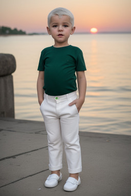 Macedonian infant boy with  white hair