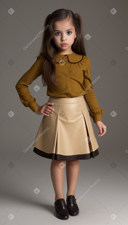 Child female with  brown hair