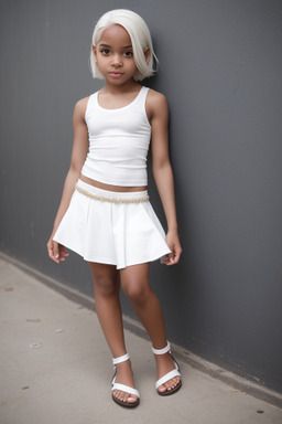 Dominican child girl with  white hair