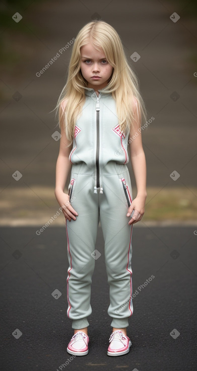 Danish child girl with  blonde hair