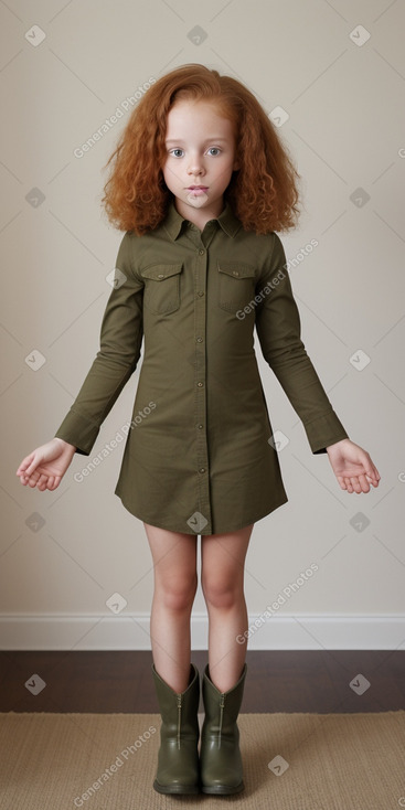 African american child girl with  ginger hair