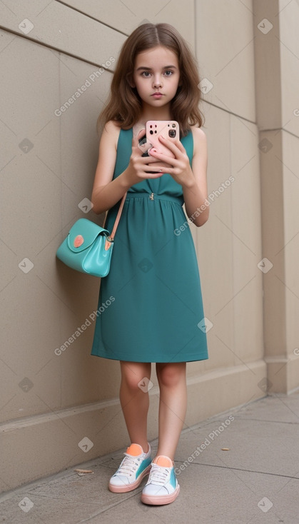 Child female with  brown hair