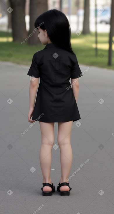 Bulgarian child girl with  black hair