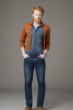 Hispanic young adult male with  ginger hair