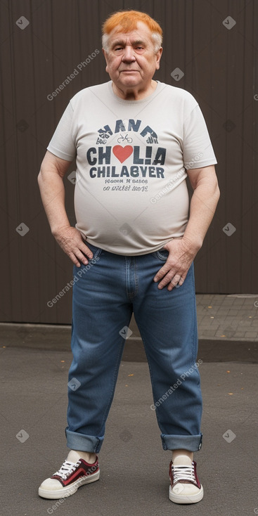 Chilean elderly male with  ginger hair