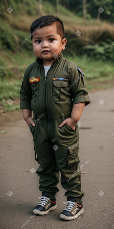 Nepalese infant boy with  ginger hair