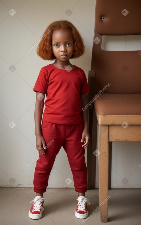 Tanzanian child girl with  ginger hair