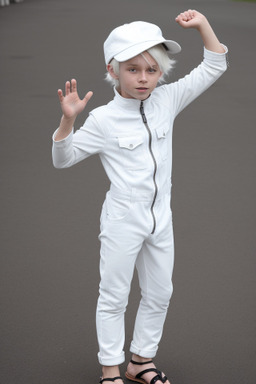 Estonian child boy with  white hair