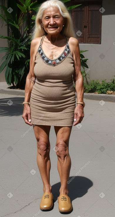 Bolivian elderly female with  blonde hair