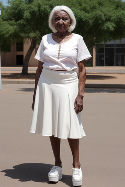 Sudanese elderly female with  white hair