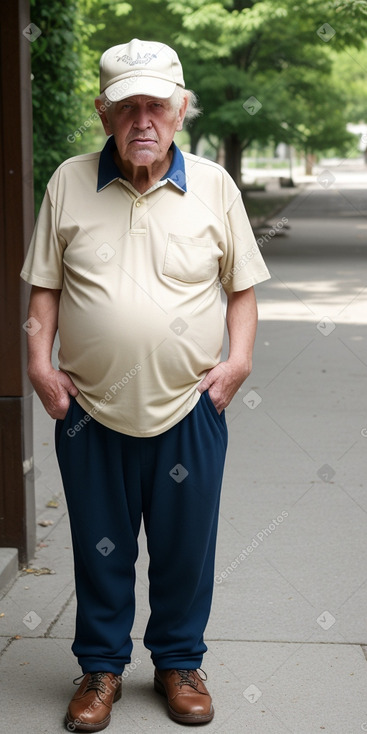 Albanian elderly male with  blonde hair