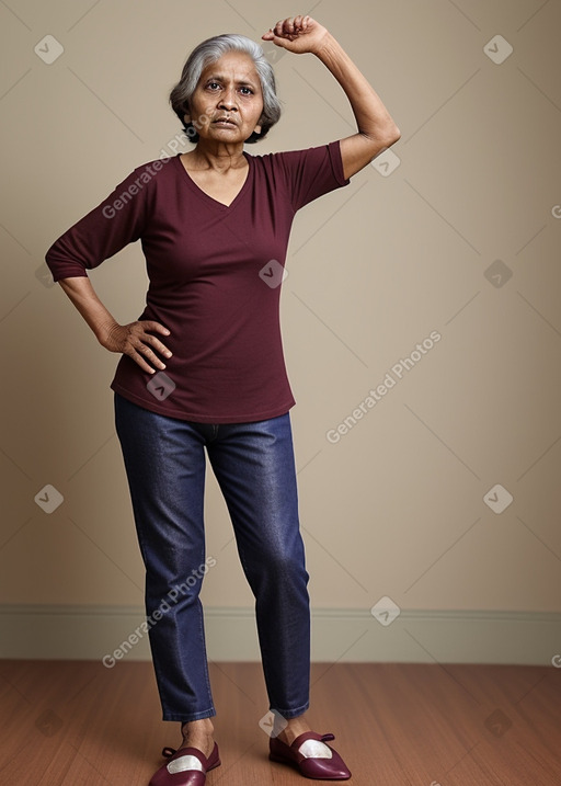 Bangladeshi elderly female with  brown hair