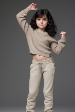 Czech infant girl with  black hair