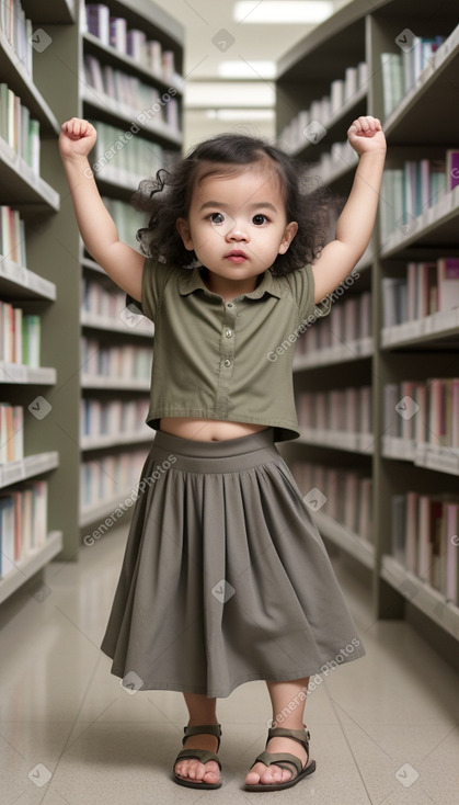 Vietnamese infant girl with  gray hair