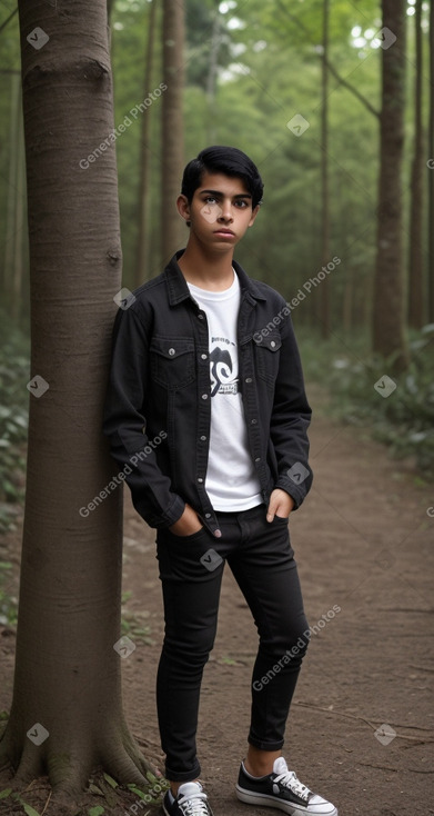 Colombian teenager boy with  black hair