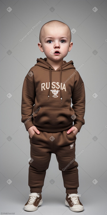 Russian infant boy with  brown hair