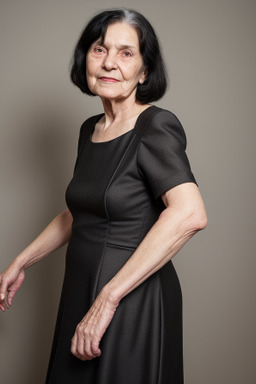 Elderly female with  black hair