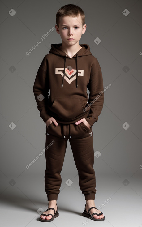 Polish child boy with  brown hair