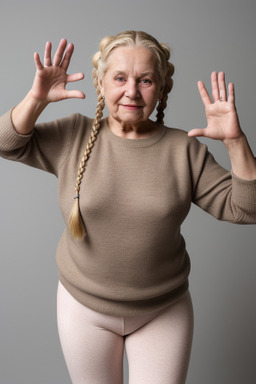 Austrian elderly female with  blonde hair