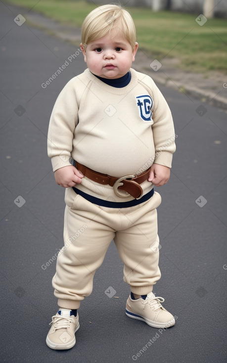 Uruguayan infant boy with  blonde hair