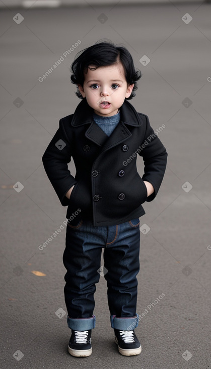 French infant boy with  black hair