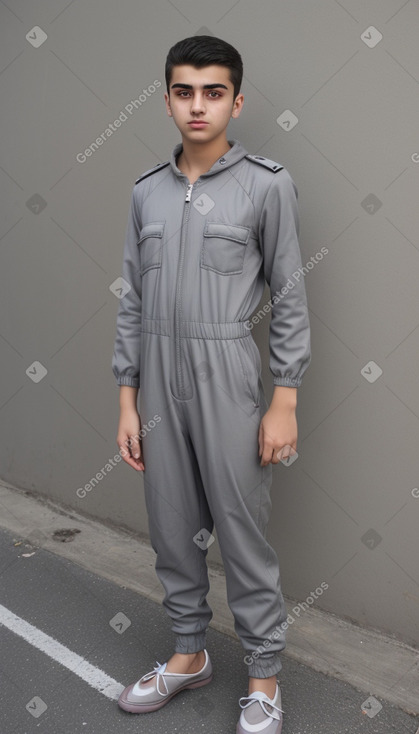 Azerbaijani teenager male with  gray hair