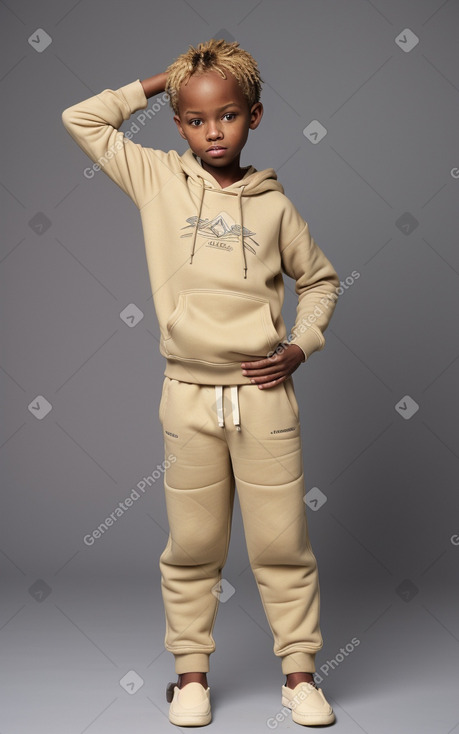 Senegalese child boy with  blonde hair