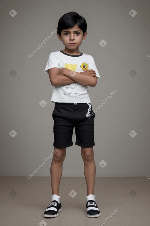 Colombian child boy with  black hair