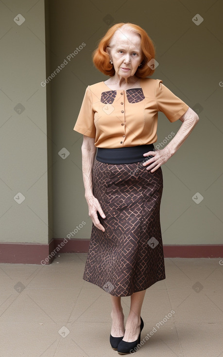 Kenyan elderly female with  ginger hair