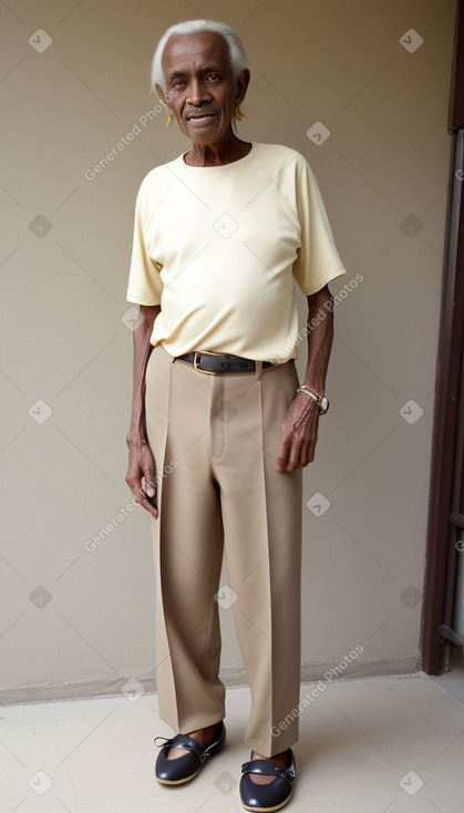 Ethiopian elderly male with  blonde hair