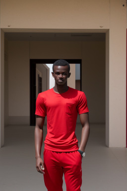 Sudanese young adult male with  blonde hair