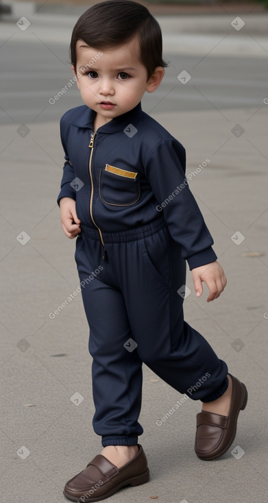 Uzbek infant boy with  brown hair