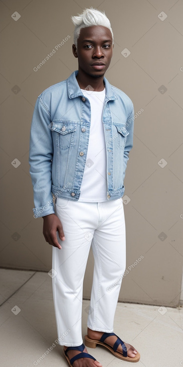 Ghanaian adult male with  white hair