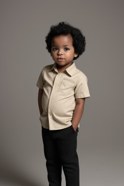 African american infant boy with  black hair