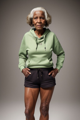 Senegalese elderly female with  brown hair