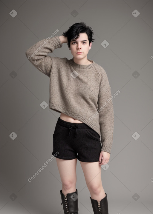 Adult non-binary with  black hair