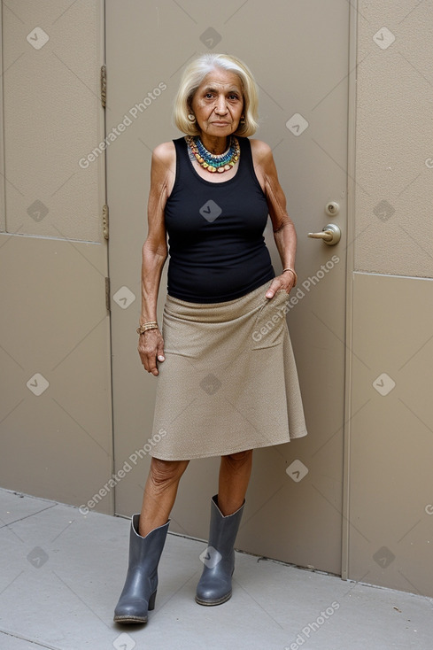 Egyptian elderly female with  blonde hair