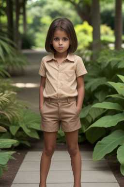 Child female with  brown hair