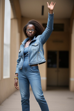 Togolese teenager female with  brown hair