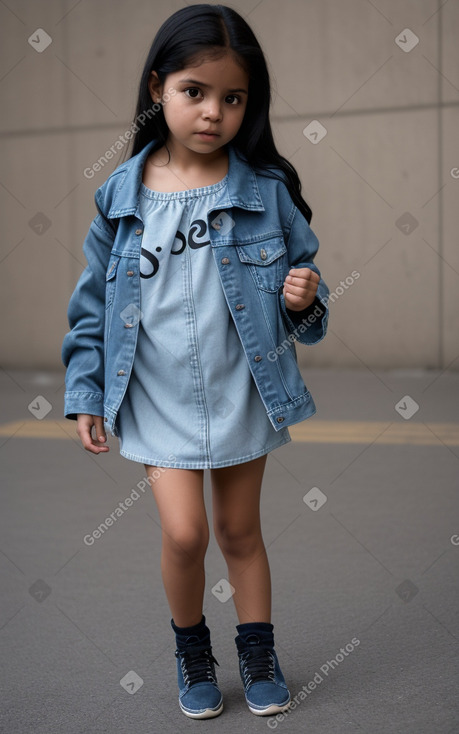 Ecuadorian infant girl with  black hair